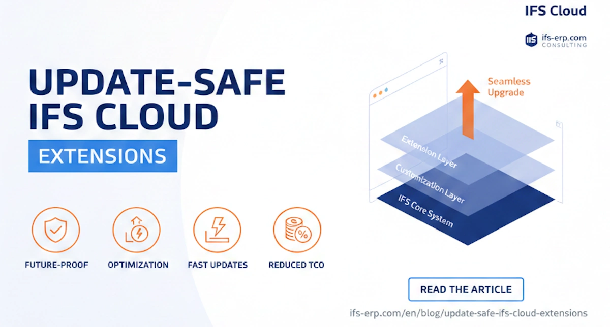 IFS Cloud: Redukcja TCO dzięki Rozszerzeniom Update-Safe