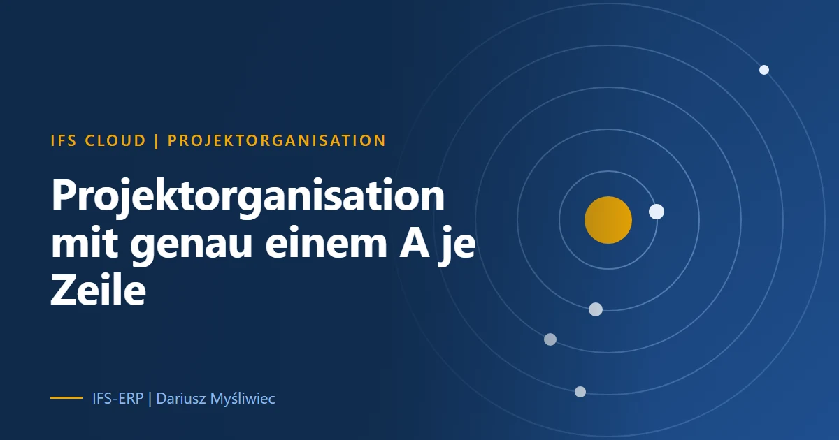 RACI-Matrix und Organigramm eines IFS-Cloud-Einführungsprojekts als Vorlage IDK-03