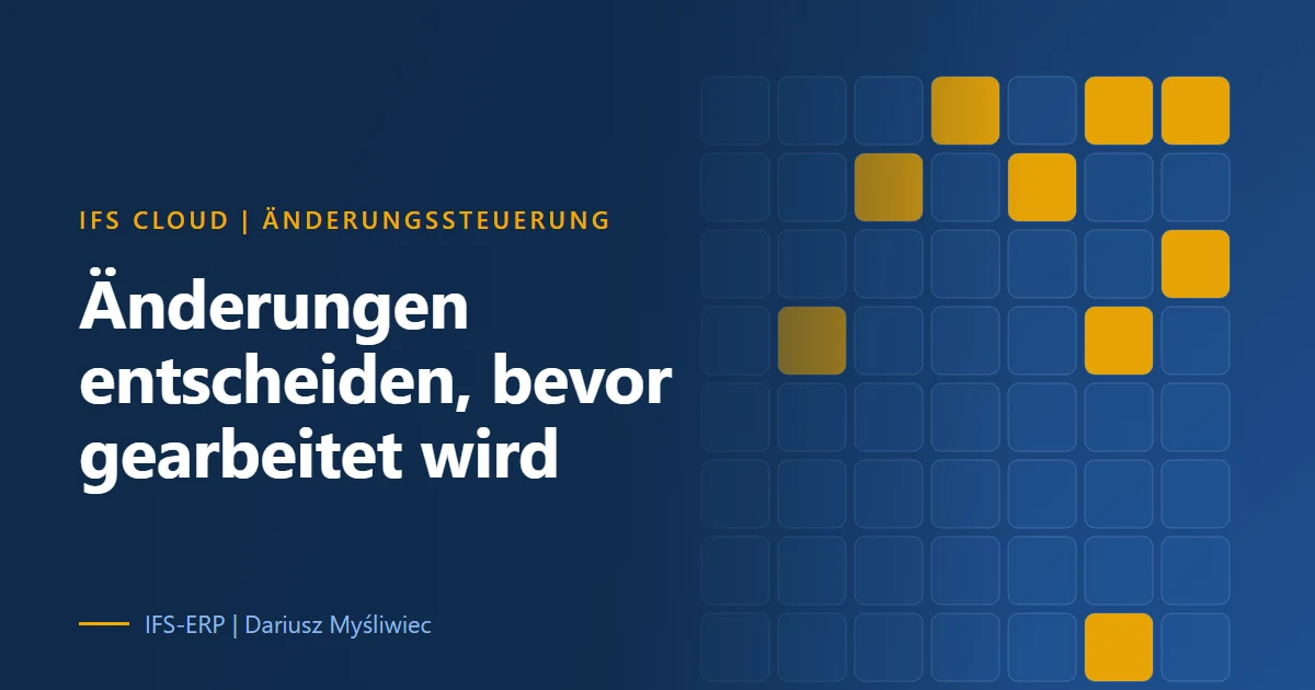 Stufenmodell und Formular für Change Requests, Vorlage IDK-07 für IFS-Cloud-Projekte