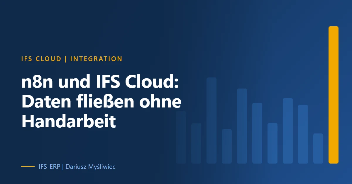 n8n-Workflow mit Knoten, der IFS Cloud über OData mit externen Anwendungen verbindet