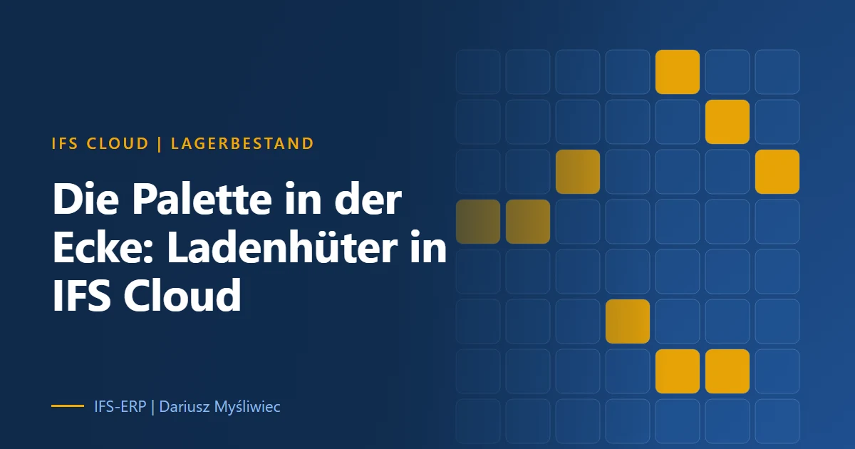 Einzelne Palette mit vergilbter Folie im hintersten Gang eines Lagers