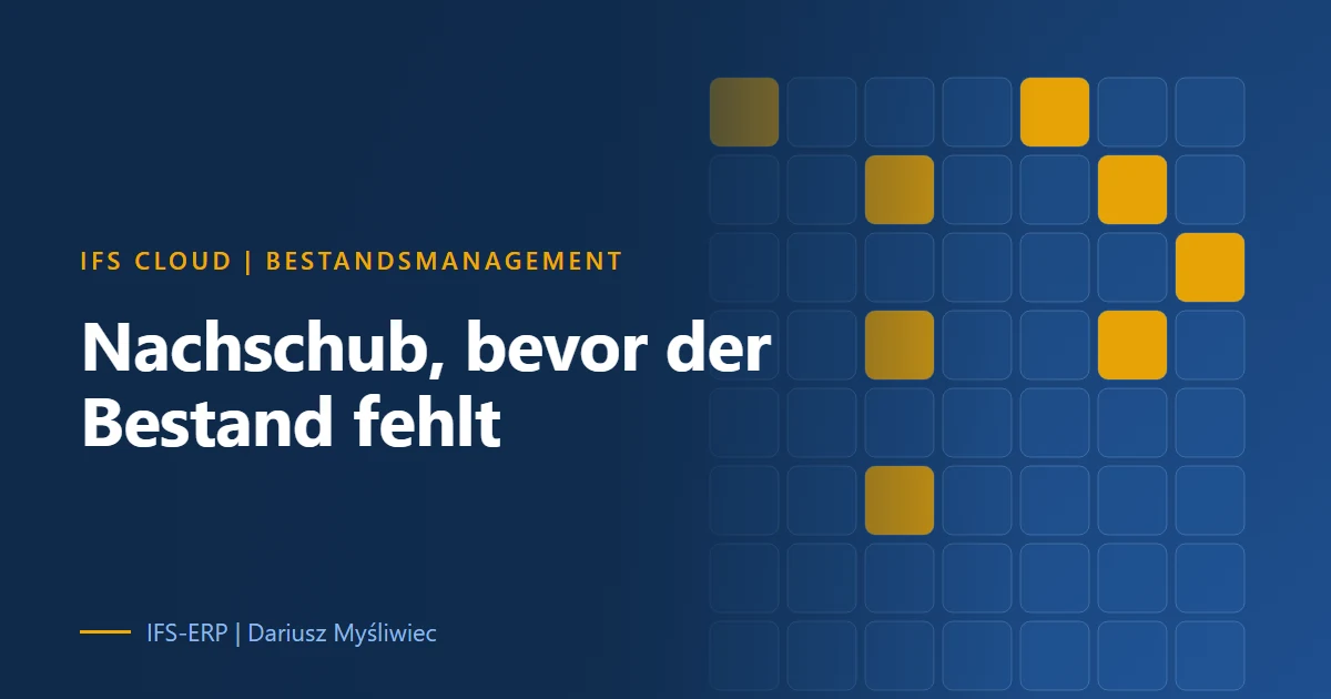 Externe Signale und Bestandsdaten fließen per OData in Bestellvorschläge von IFS Cloud
