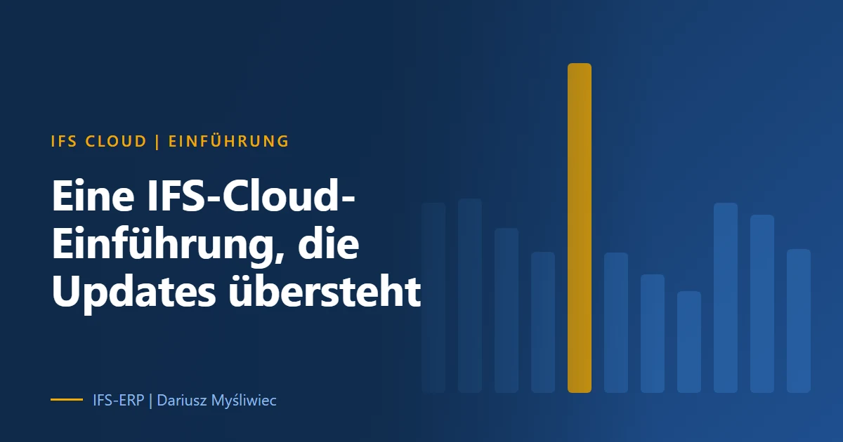 Phasenplan einer IFS-Cloud-Einführung mit Clean Core von Governance bis Qualitätssicherung