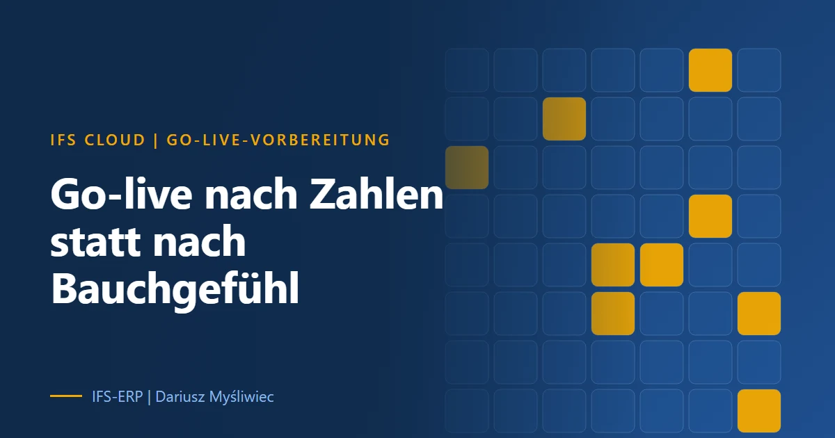 Entscheidungsschema mit drei Schwellenwerten für die Go/No-Go-Entscheidung vor dem IFS-Cloud-Go-live
