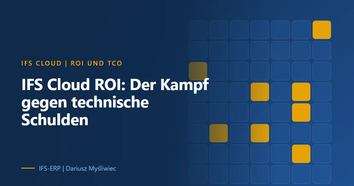 Diagramm zum Vergleich der Gesamtbetriebskosten von IFS Cloud mit Anpassungen und mit Clean Core über fünf Jahre