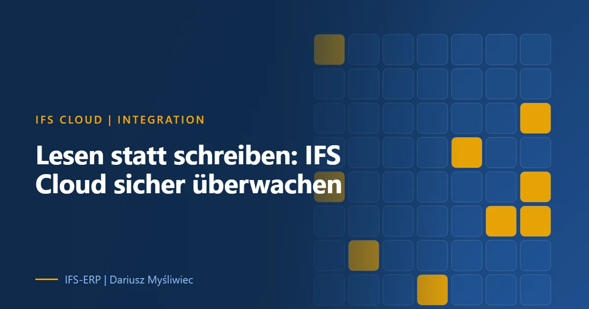 Schematische Darstellung einer nur lesenden OData-Anbindung an IFS Cloud ohne Rückschreiben