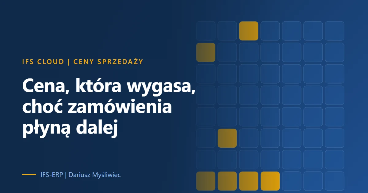 Abstrakcyjny wykres linii zamówień na granatowym tle z wyróżnioną linią po wygaśnięciu umowy